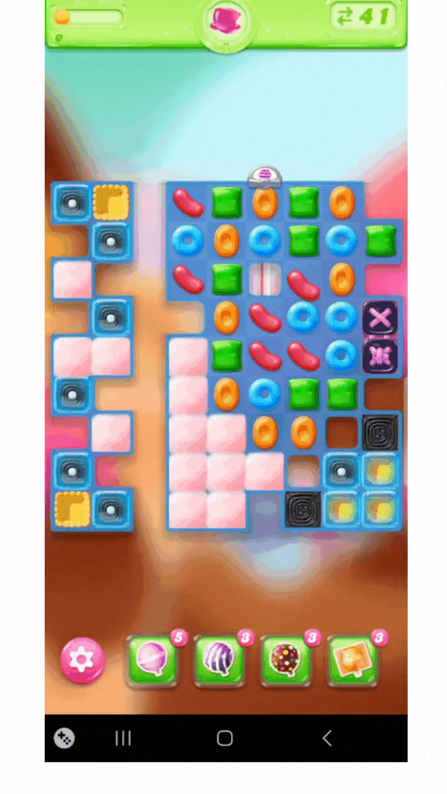 Candy Crush Jelly Saga'da Meyan Şekeri Bağlantıları.gif